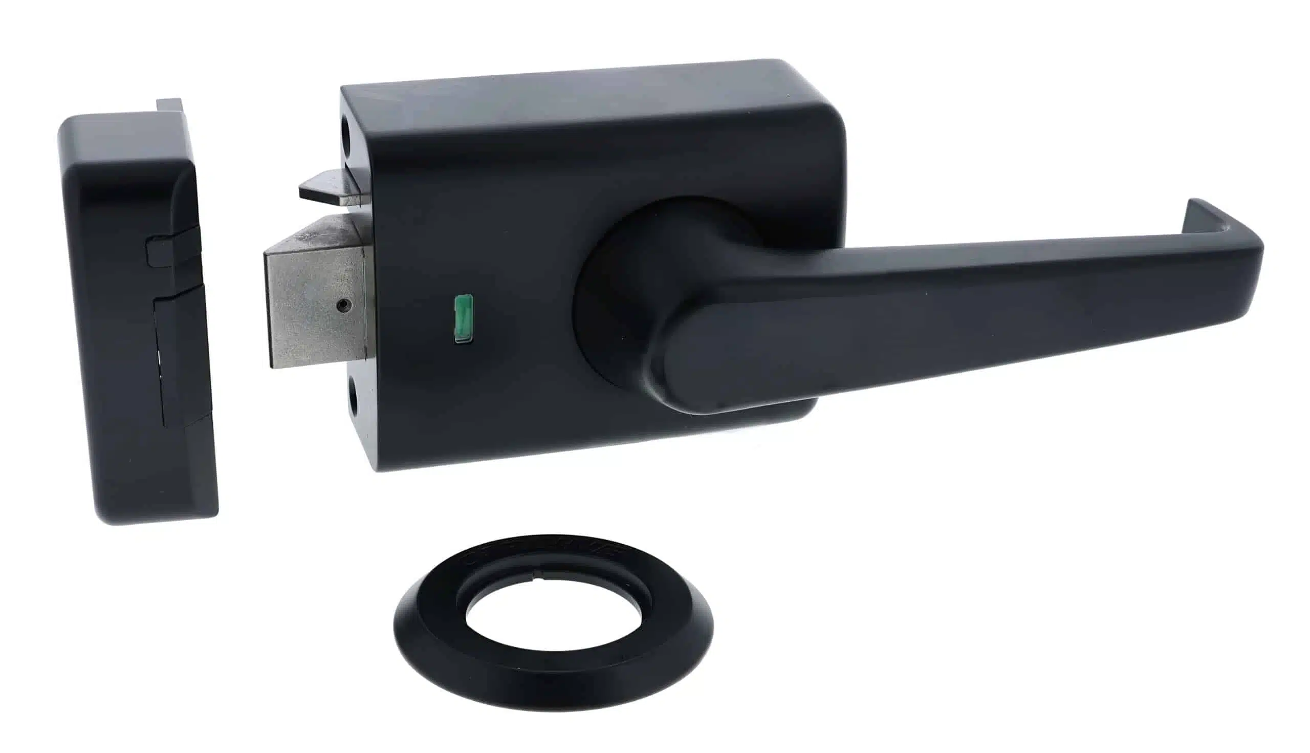 Carbine Alpha Single Cylinder Deadlatch Lever Matte Black - AS1428 Rim Lock (CRD-1L1-SGL-MB) - Image 4