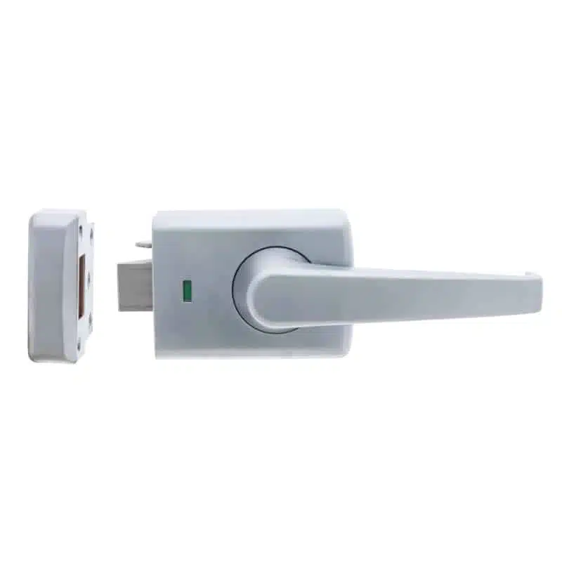 Carbine Alpha Single Cylinder Deadlatch Lever - Satin Chrome AS1428 Rim Lock (CRD-1L1-SGL-SC) - Image 1