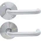 Carbine Crisi Round Rose Furniture - 316 Stainless #7 Commercial Lever Pair (CRF136-L7-SS) - Thumbnail Image 2