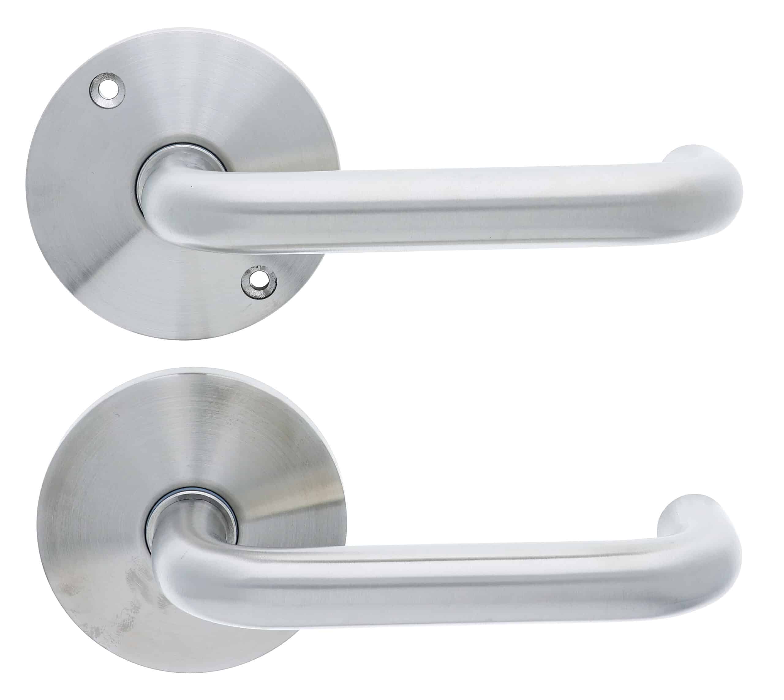 Carbine Crisi Round Rose Furniture - 316 Stainless #7 Commercial Lever Pair (CRF136-L7-SS) - Image 2