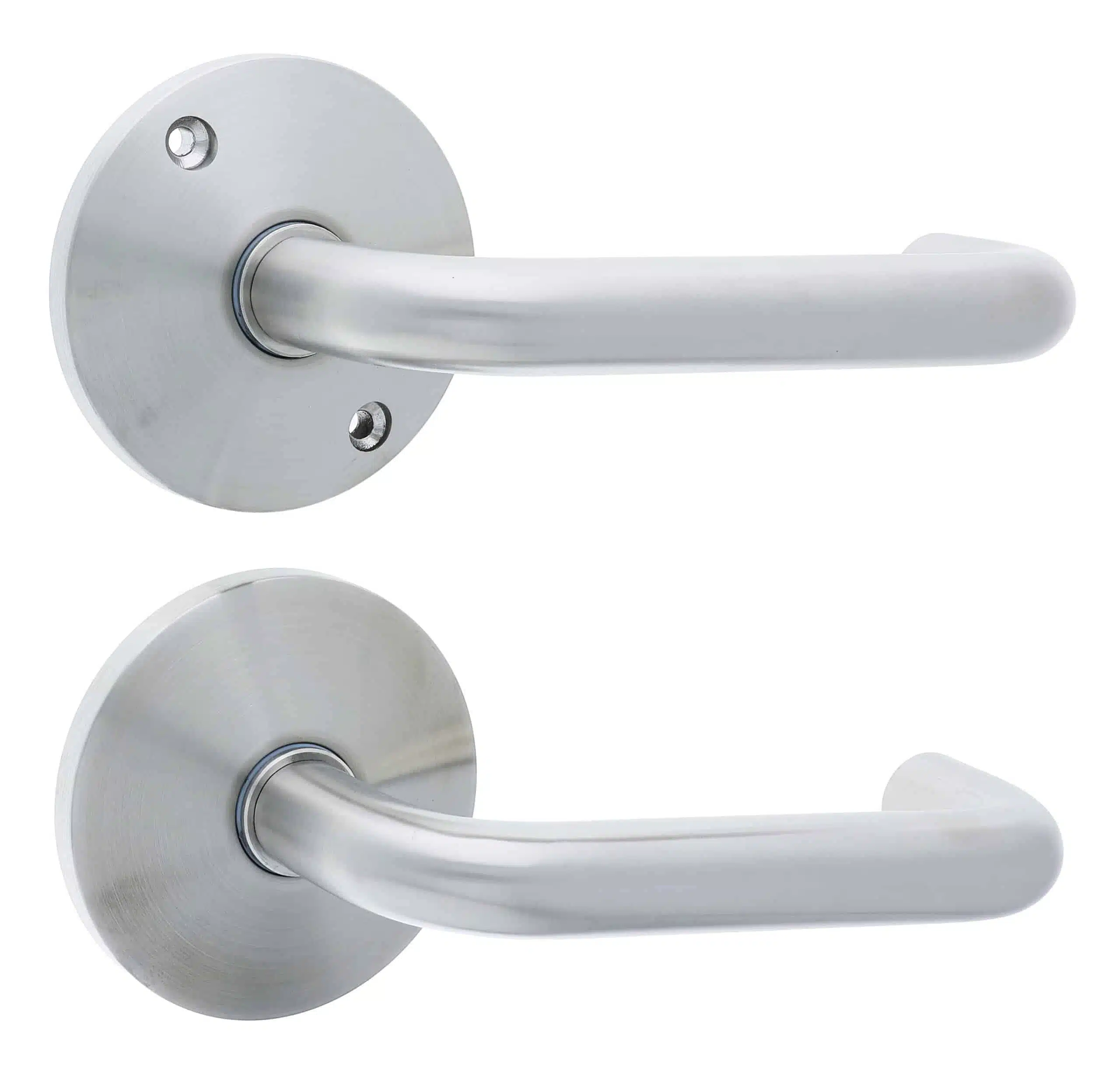 Carbine Crisi Round Rose Furniture - 316 Stainless #7 Commercial Lever Pair (CRF136-L7-SS) - Image 1