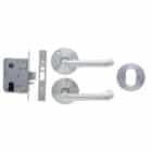 Carbine Longreach Double Cylinder Round Rose Lever Kit (CSM72-CRF136-C-C-SS) - Thumbnail Image 1