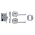Carbine Longreach Double Cylinder Round Rose Lever Kit (CSM72-CRF136-C-C-SS) - Thumbnail Image 1