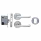 Carbine Longreach Storeroom Classroom Round Rose Lever Kit (CSM72-CRF136-C-P-SS) - Thumbnail Image 1