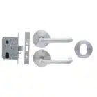 Carbine Longreach Storeroom Classroom Round Rose Lever Kit (CSM72-CRF136-C-P-SS) - Thumbnail Image 1