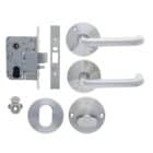 Carbine Longreach Entrance Round Rose Lever Kit Stainless Steel (CSM72-CRF136-C-T-SS) - Thumbnail Image 1