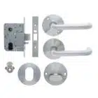Carbine Longreach Entrance Round Rose Lever Kit Stainless Steel (CSM72-CRF136-C-T-SS) - Thumbnail Image 1