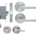 Carbine Longreach Privacy Disability Round Rose Lever Kit (CSM72-CRF136-IEM-DT-SS) - Thumbnail Image 2