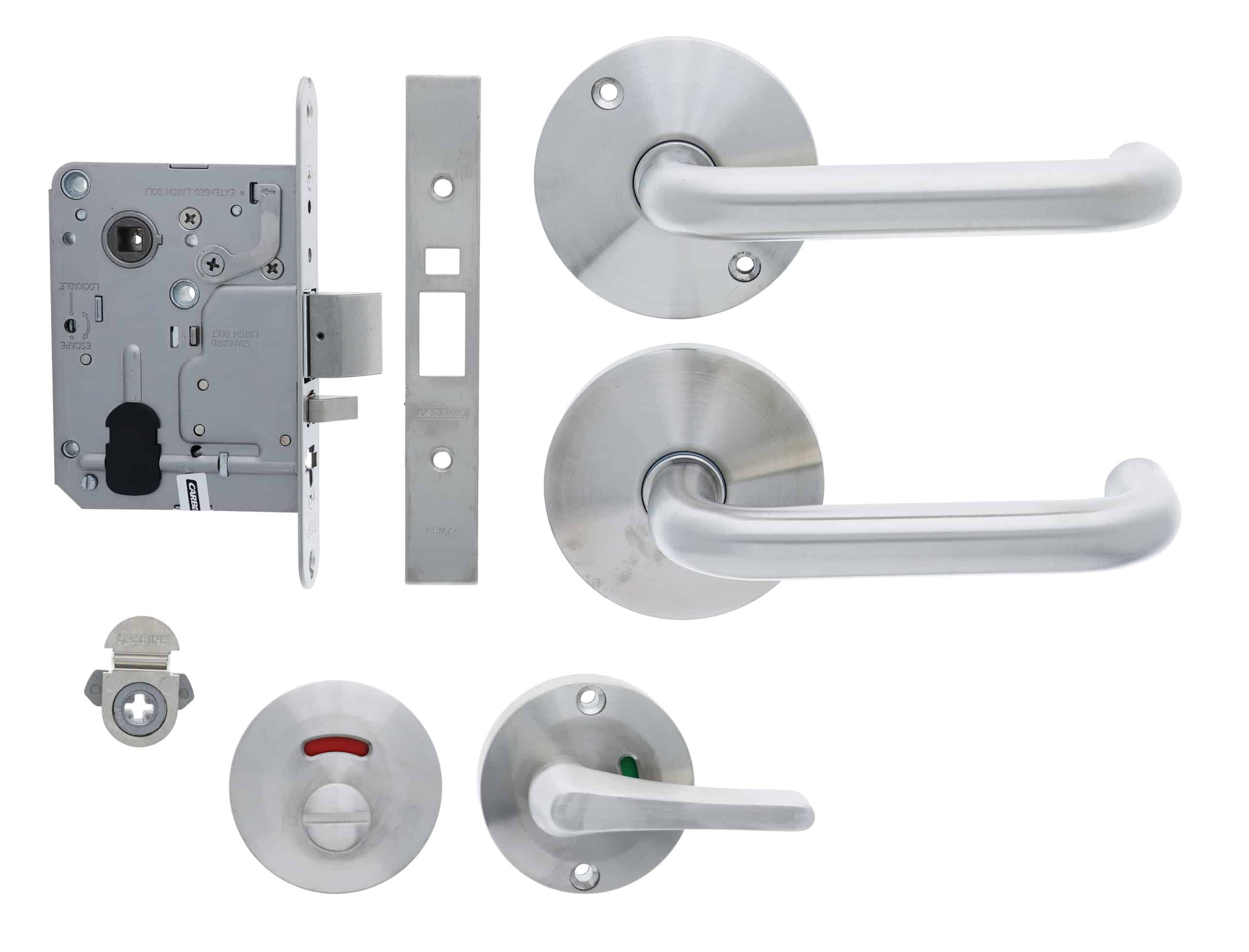 Carbine Longreach Privacy Disability Round Rose Lever Kit (CSM72-CRF136-IEM-DT-SS) - Image 2