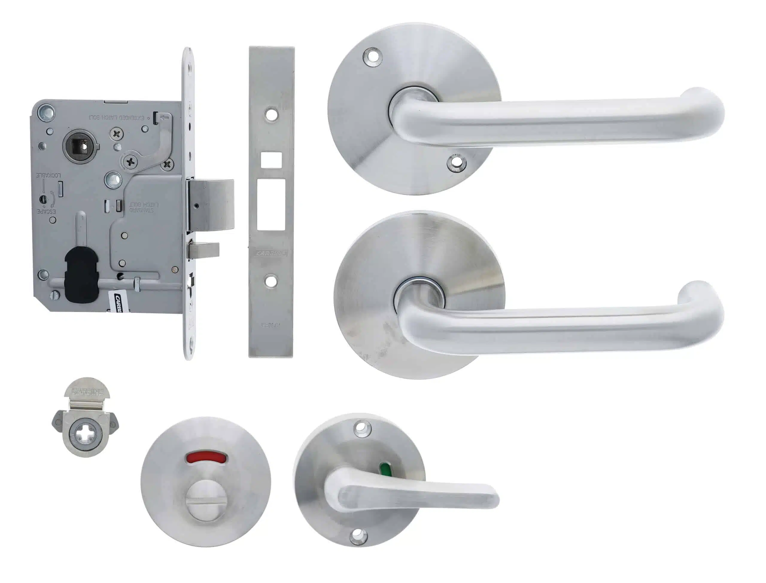 Carbine Longreach Privacy Disability Round Rose Lever Kit (CSM72-CRF136-IEM-DT-SS) - Image 2