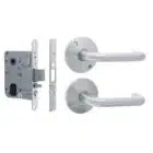 Carbine Longreach Passage Round Rose Lever Kit Stainless Steel (CSM72-CRF136-P-P-SS) - Thumbnail Image 1