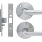 Carbine Longreach Passage Round Rose Lever Kit Stainless Steel (CSM72-CRF136-P-P-SS) - Thumbnail Image 2