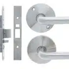 Carbine Longreach Passage Round Rose Lever Kit Stainless Steel (CSM72-CRF136-P-P-SS) - Thumbnail Image 2