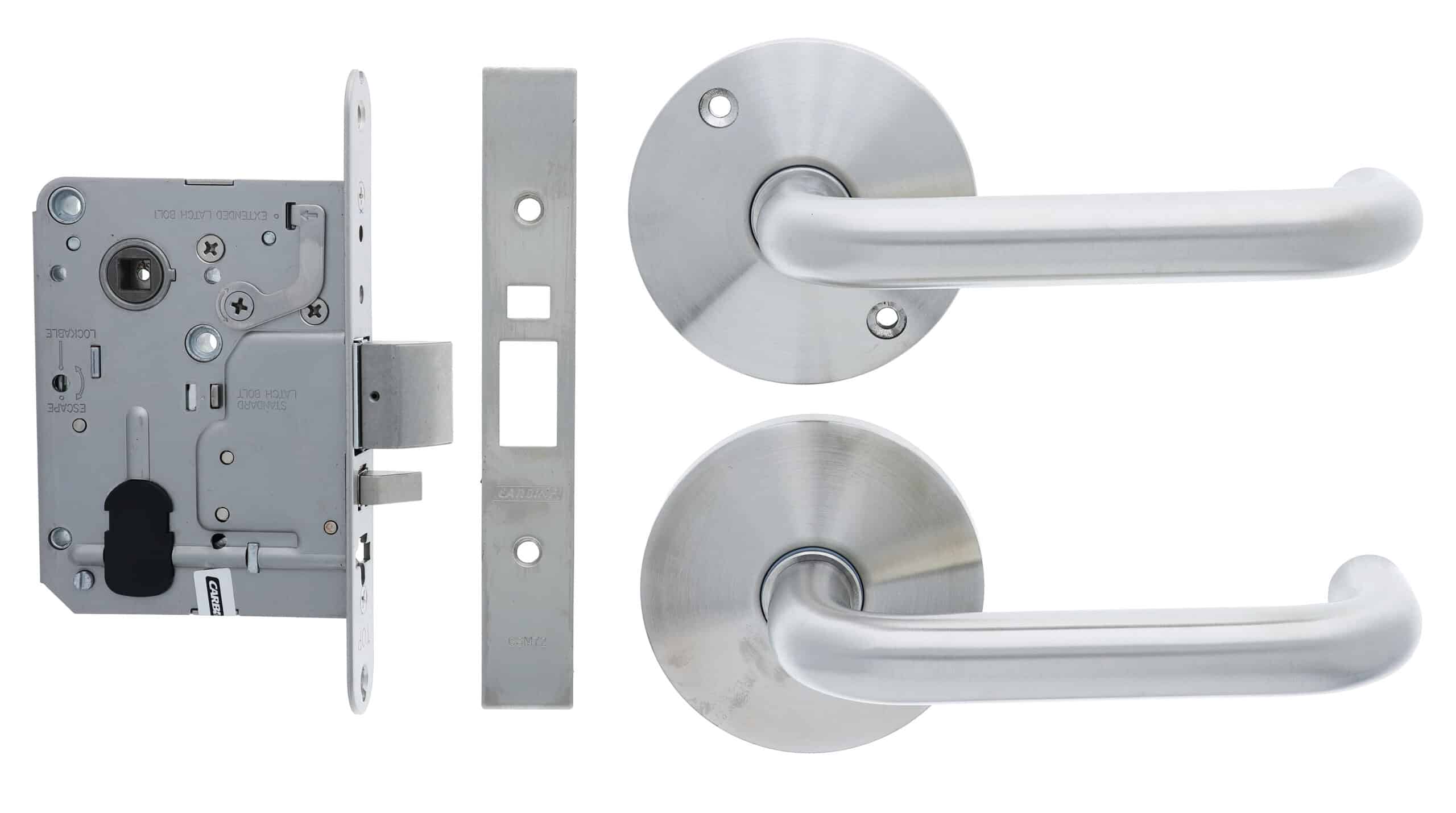 Carbine Longreach Passage Round Rose Lever Kit Stainless Steel (CSM72-CRF136-P-P-SS) - Image 2