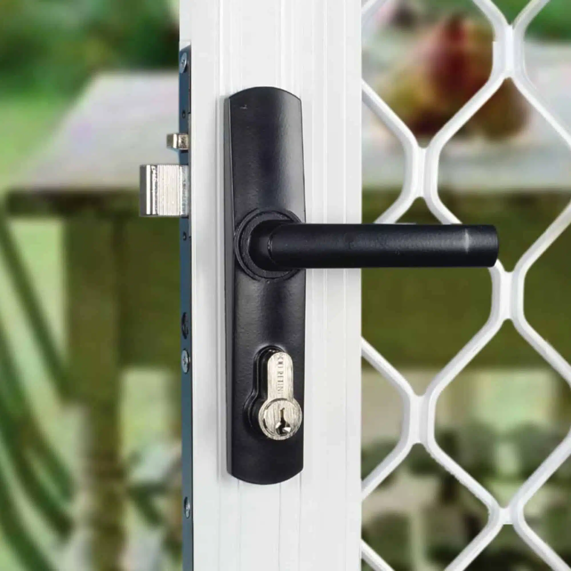 Whitco Tasman MK2 Hinged Security Door Lock Black - Less Cylinder (W892117) - Image 3
