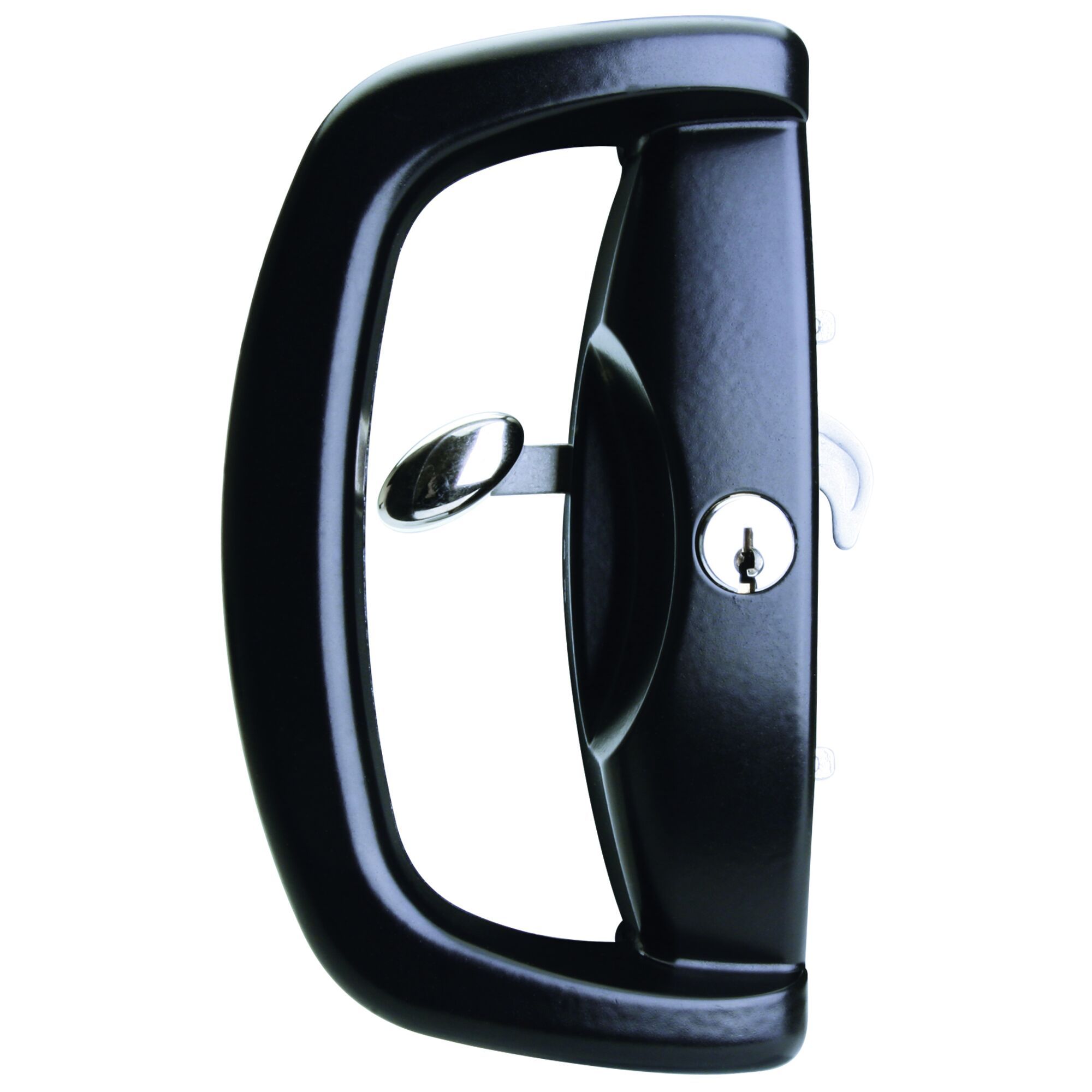 Whitco Blaxland Sliding Door Lock Black - Double Cylinder Twin Hook (W500217) - Image 1