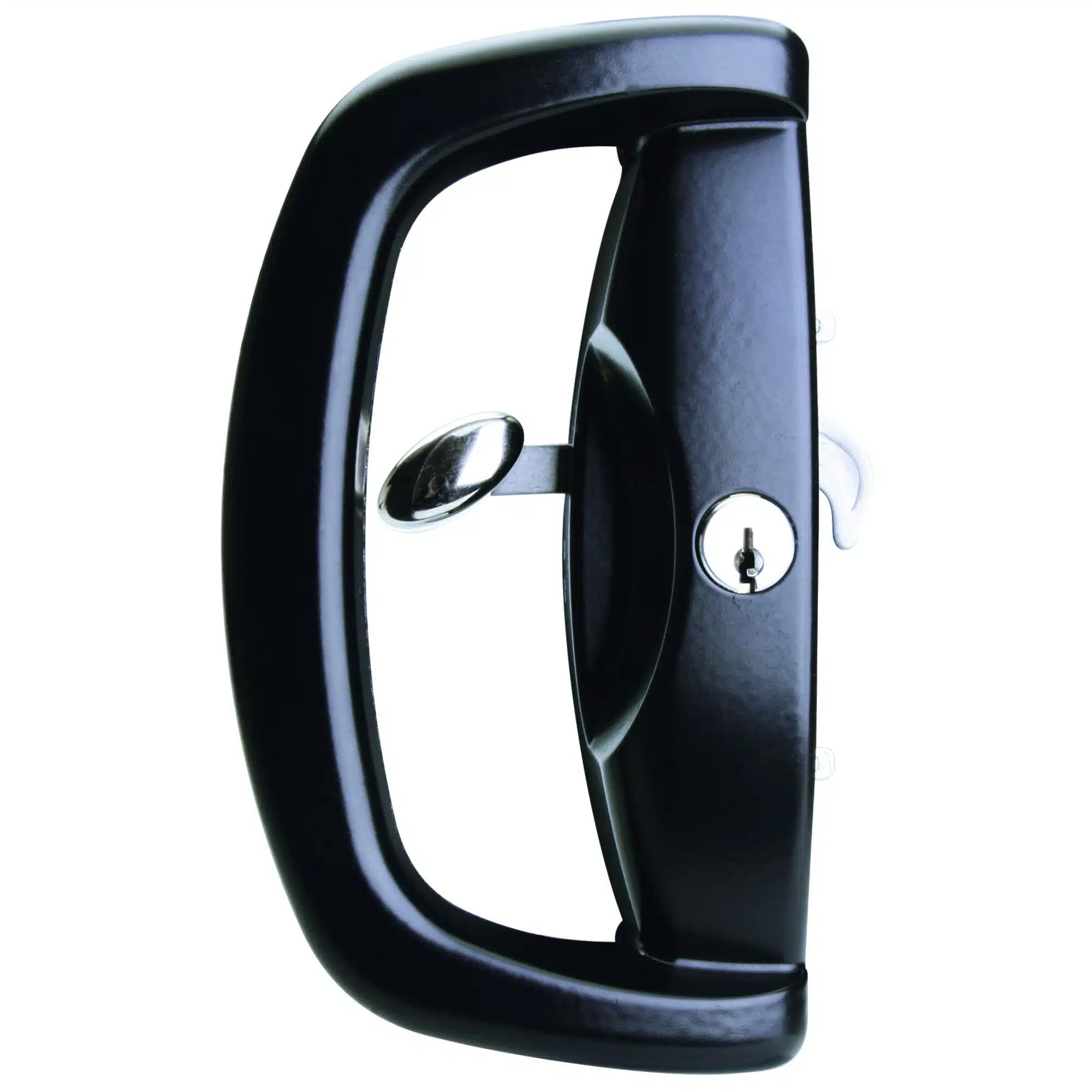 Whitco Blaxland Sliding Door Lock Black - Double Cylinder Twin Hook (W500217) - Image 1