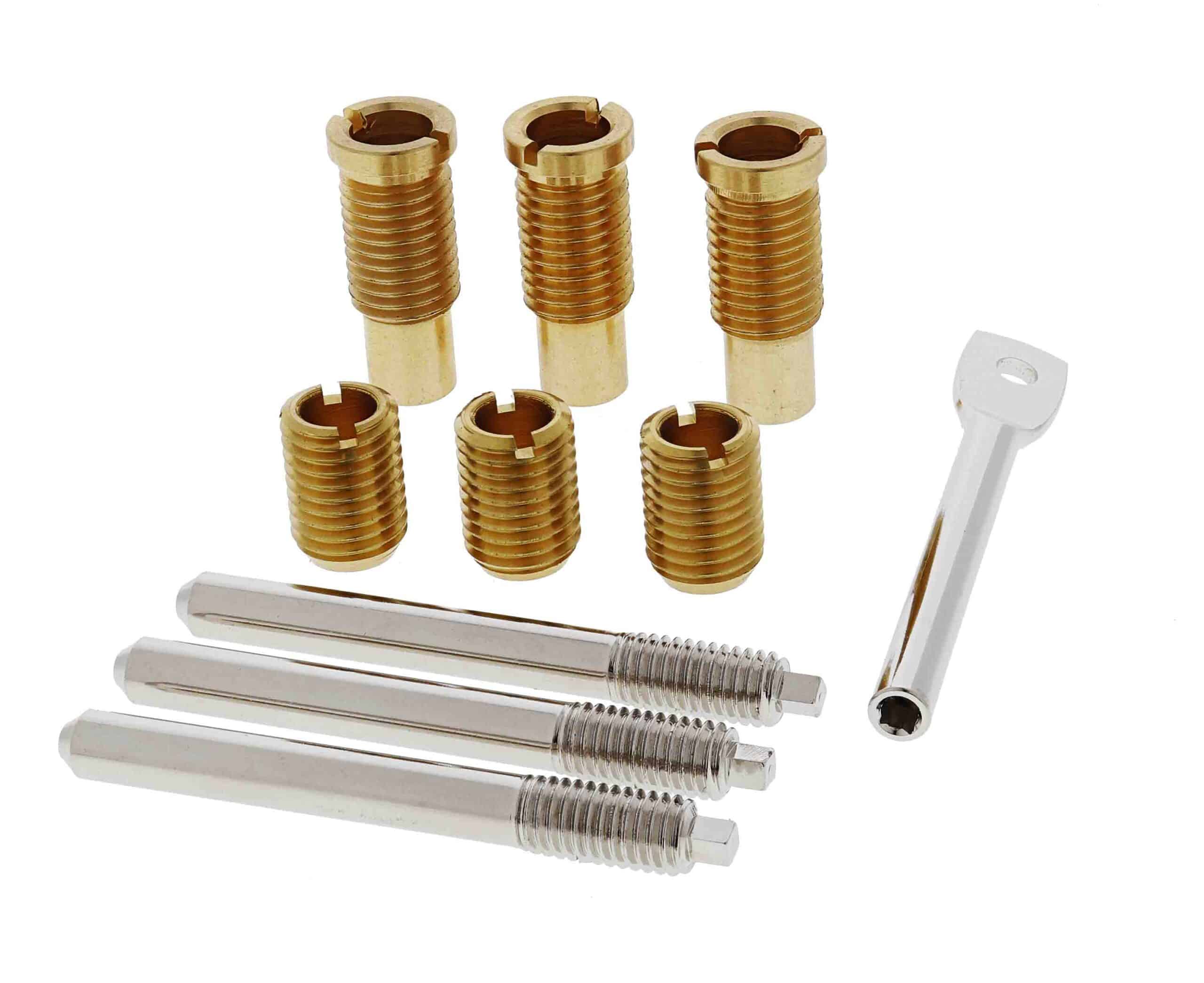 Carbine G10DS Dual Screw Sash Window Bolt - 3 Pack Brass With Key (G10DS) - Image 1