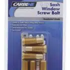 Carbine G10DS Dual Screw Sash Window Bolt - 3 Pack Brass With Key (G10DS) - Thumbnail Image 2