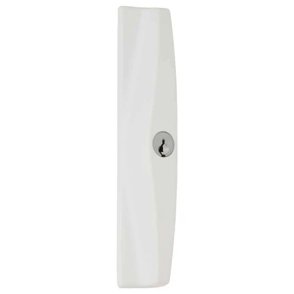 Lockwood Onyx White Sliding Patio Door Lock - Double Cylinder Twin Beak (9A1A2/5PWH) - Image 3