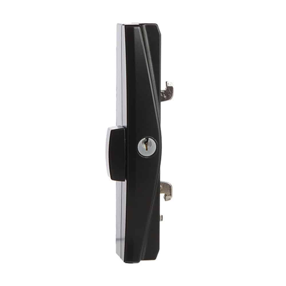 Lockwood Onyx Slim Pull Sliding Patio Door Lock Black - Double Cylinder (9A3A2/5PBLK) - Image 1