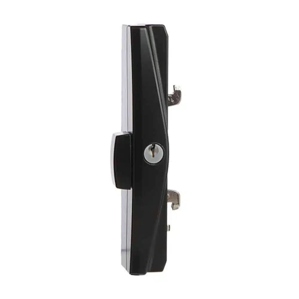 Lockwood Onyx Slim Pull Sliding Patio Door Lock Black - Double Cylinder (9A3A2/5PBLK) - Image 1