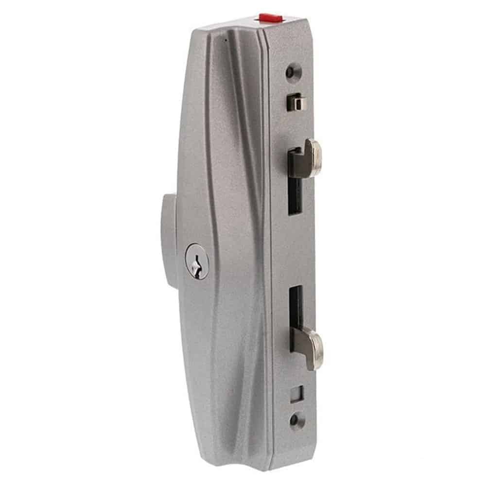 Lockwood Onyx Slim Pull Silver Sliding Patio Door Lock - Double Cylinder (9A3A2/5PSIL) - Image 1
