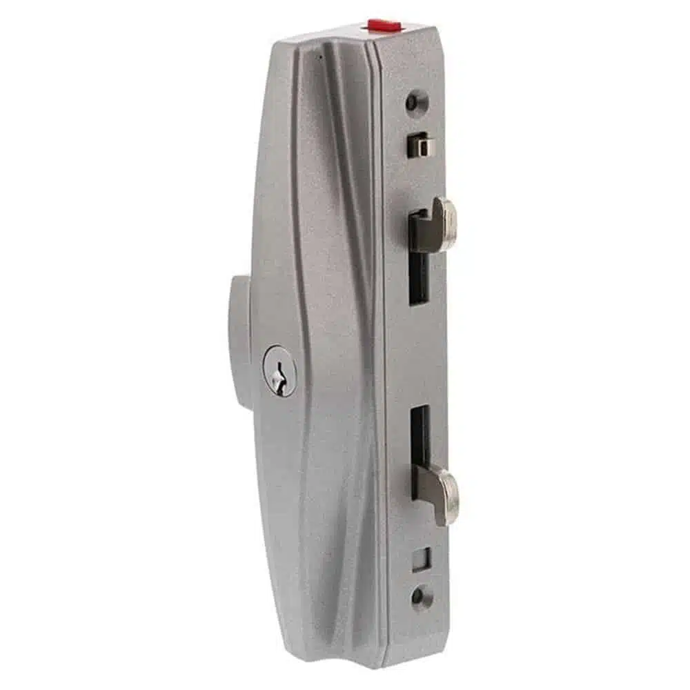 Lockwood Onyx Slim Pull Silver Sliding Patio Door Lock - Double Cylinder (9A3A2/5PSIL) - Image 1