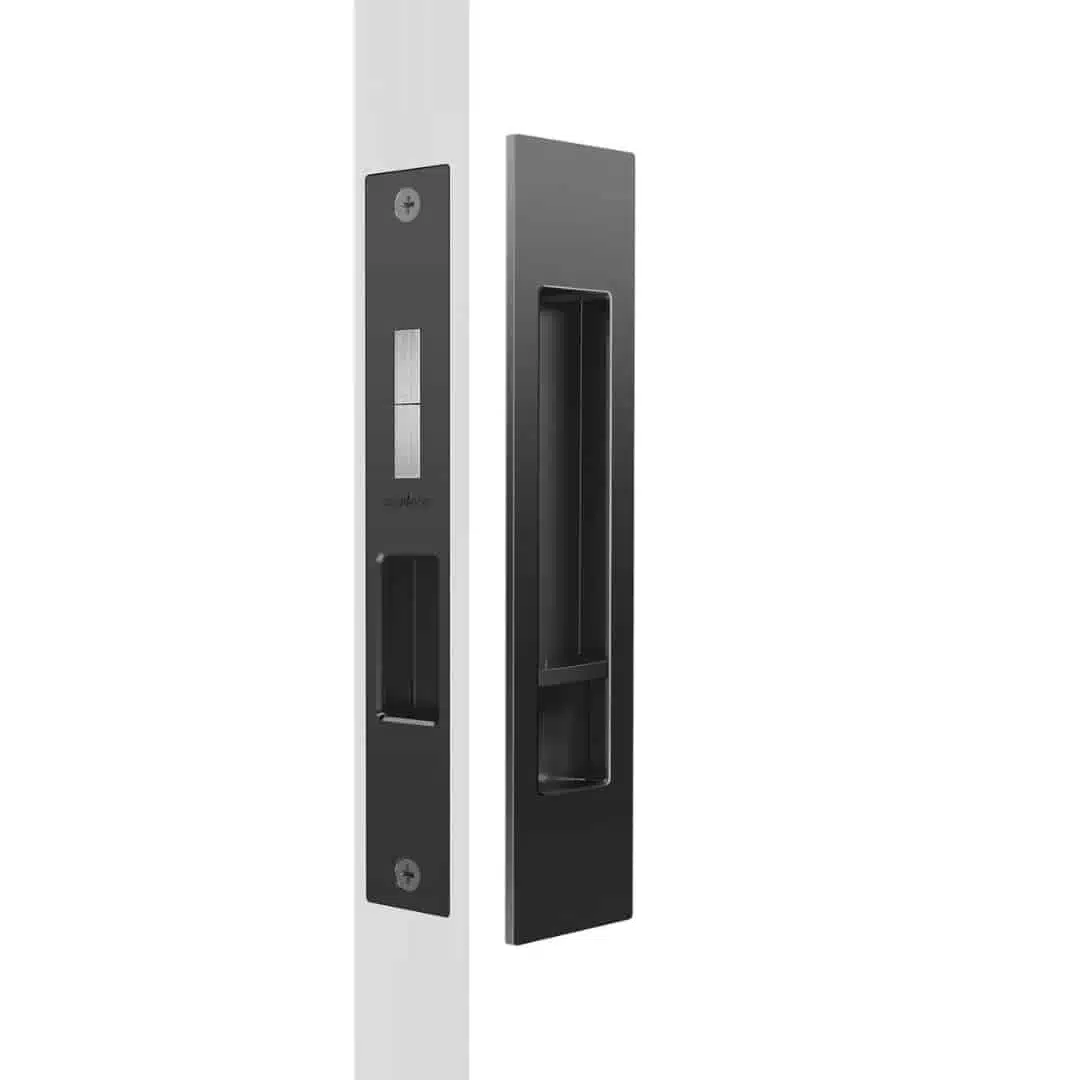 Mardeco M Series Rectangular Privacy Set Matte Black - Cavity Sliding Lock (MSC-8004-SET-MB) - Image 1