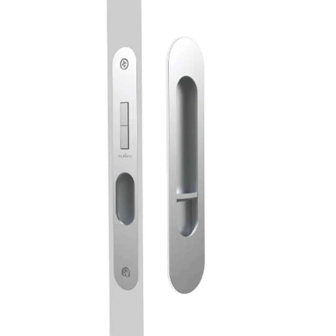 Mardeco M Series Round Privacy Set Satin Chrome - 250mm Cavity Sliding Lock (MSC-9004-SET-SC) - Image 1
