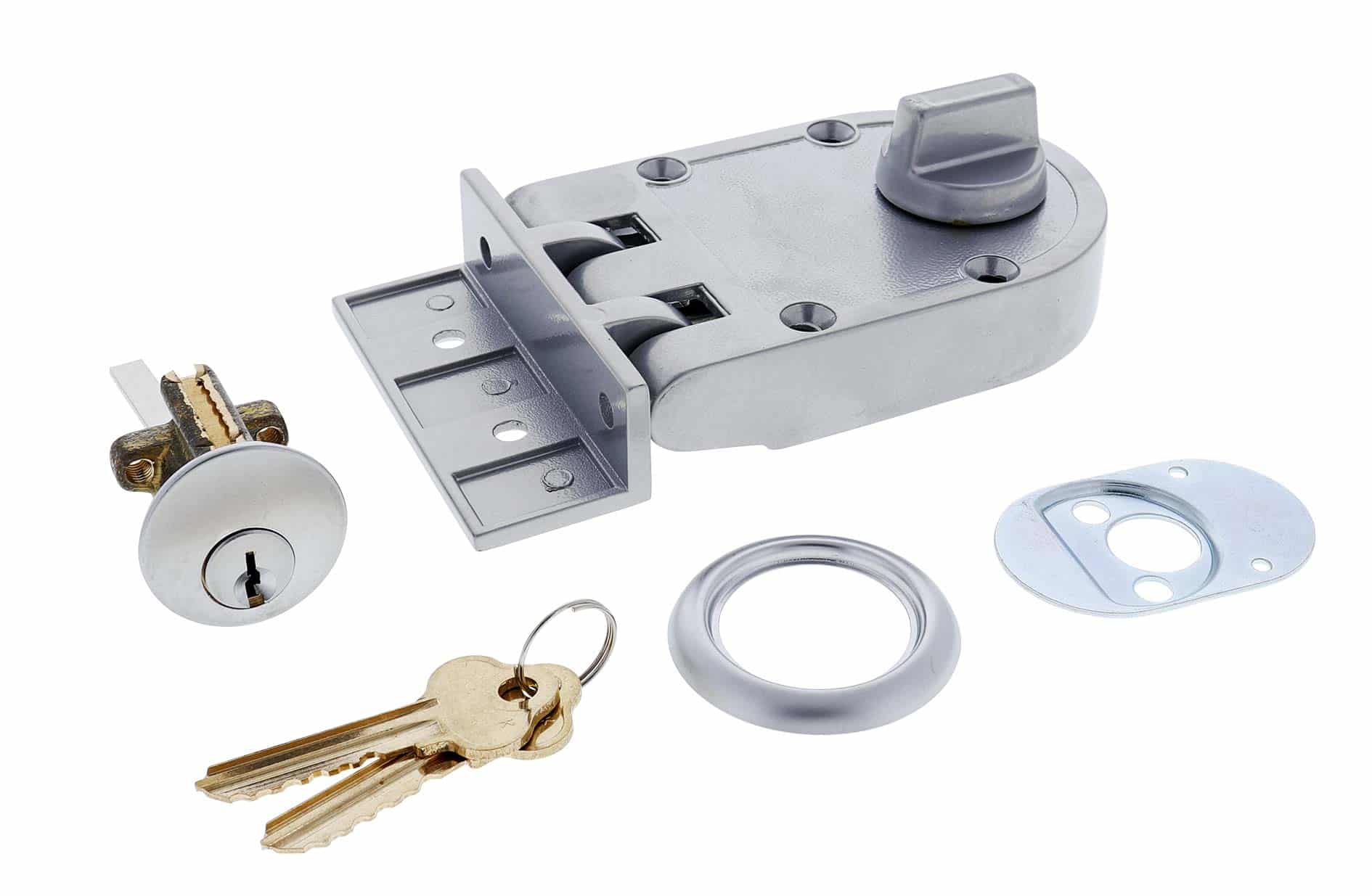 Lenlok S203 Single Cylinder Anti-Jemmy Deadlock Satin Chrome - 60mm Backset (S203SC) - Image 3