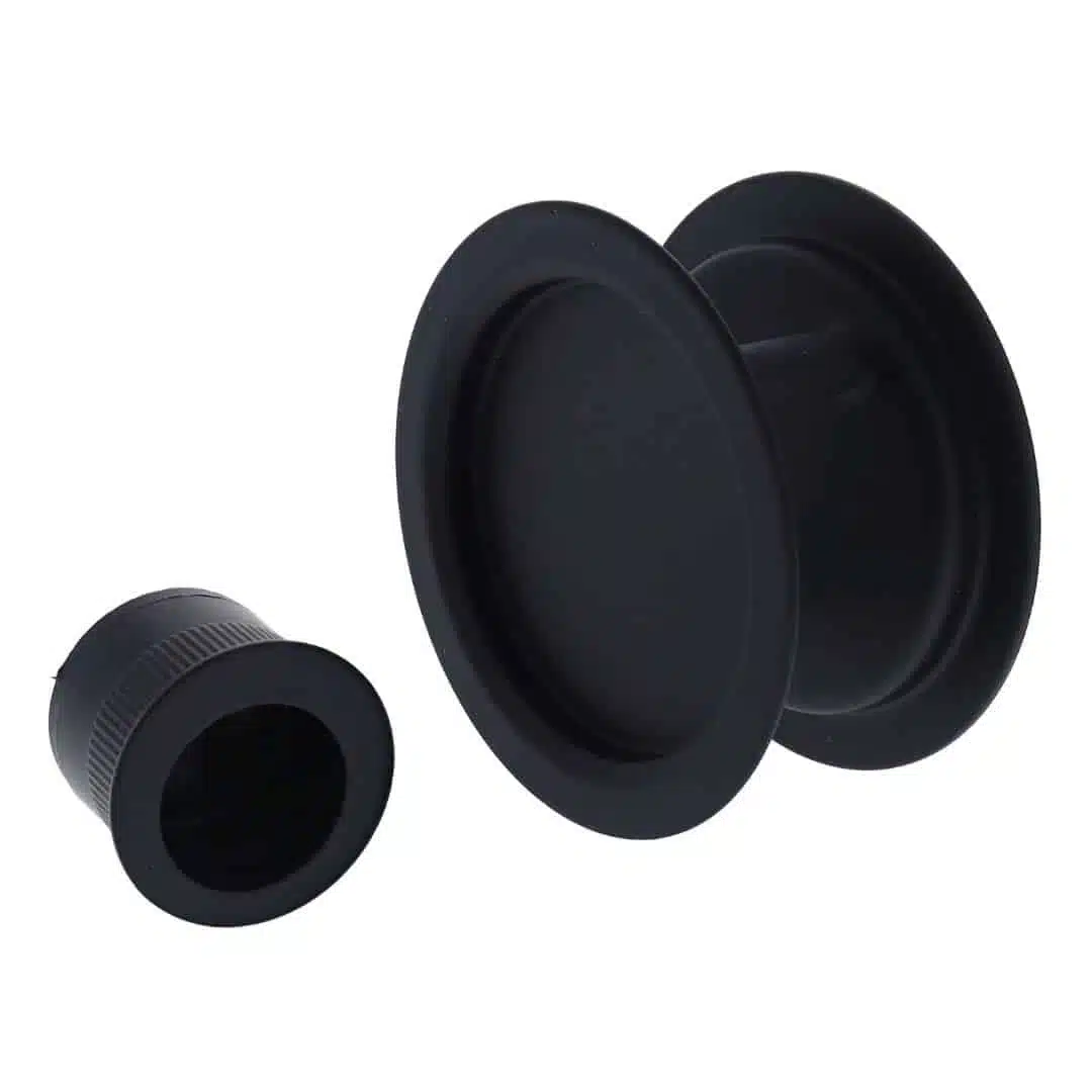 Nidus SCD Cavity Sliding Door Round Passage Set - Matte Black (SCD-PAS-RD-MB) - Image 1