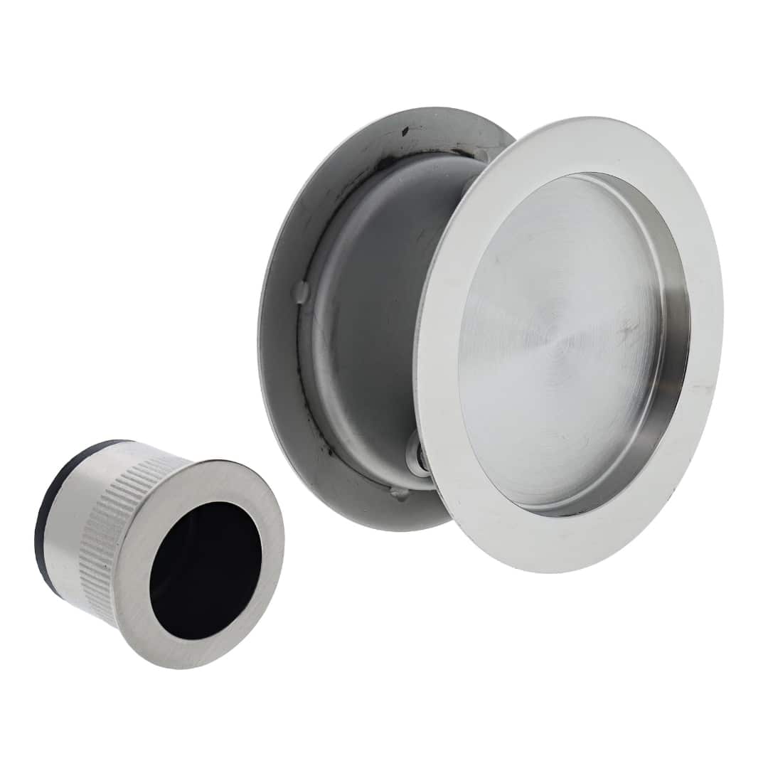 Nidus SCD Cavity Sliding Door Round Passage Set - Polished Stainless (SCD-PAS-RD-PSS) - Image 1