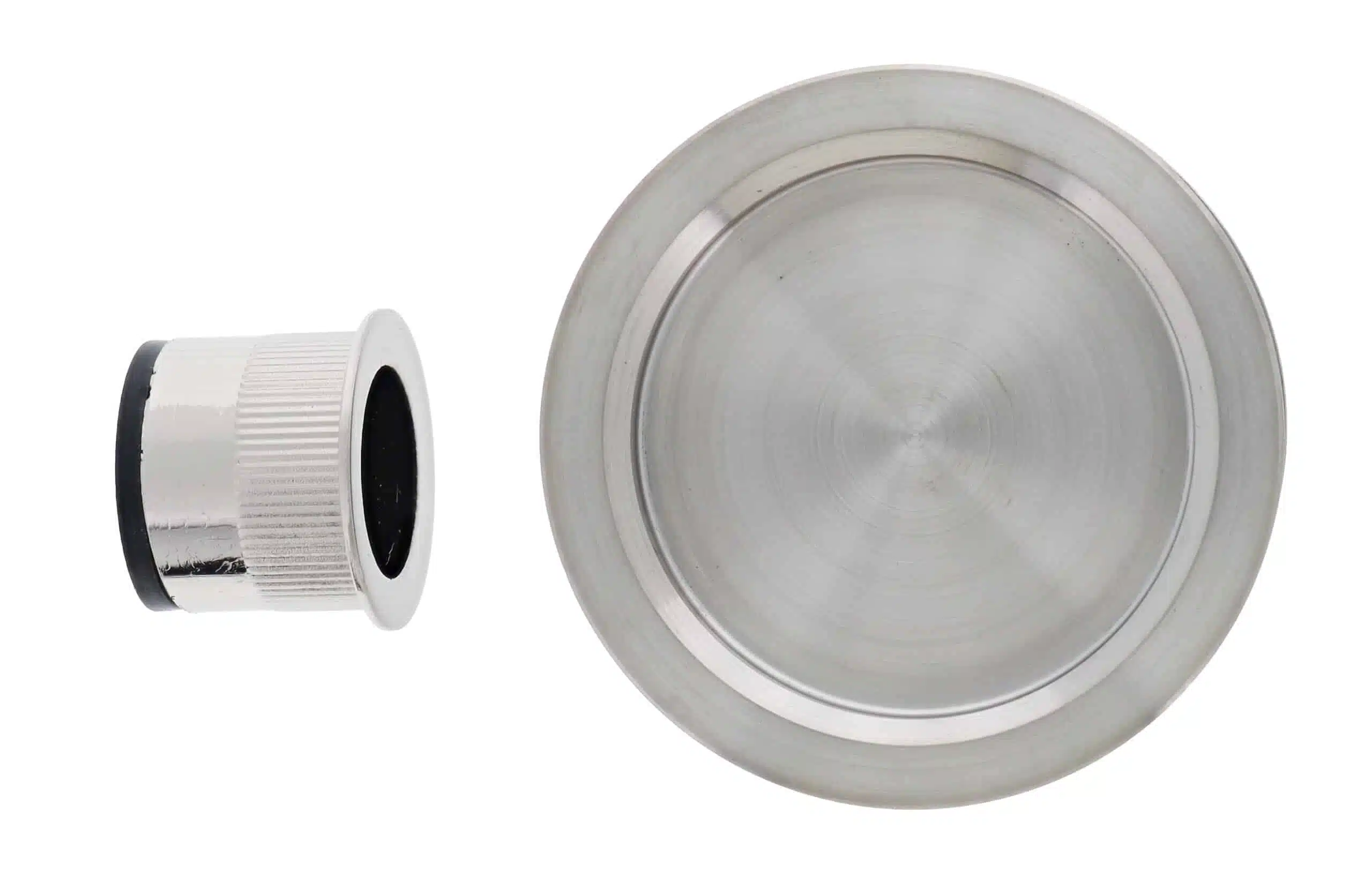 Nidus SCD Cavity Sliding Door Round Passage Set - Brushed Stainless Steel (SCD-PAS-RD-SS) - Image 2