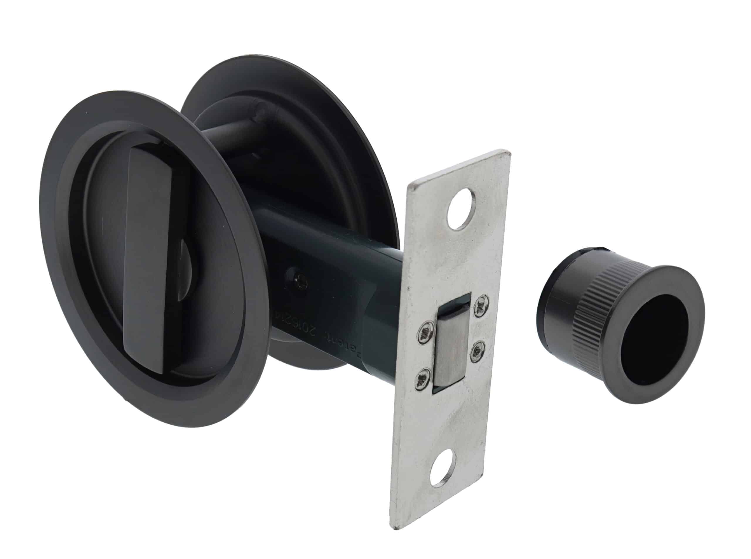 Nidus SCD Cavity Sliding Door Lock Round Privacy - Graphite Grey (SCD-PRI-RD-GG) - Image 3