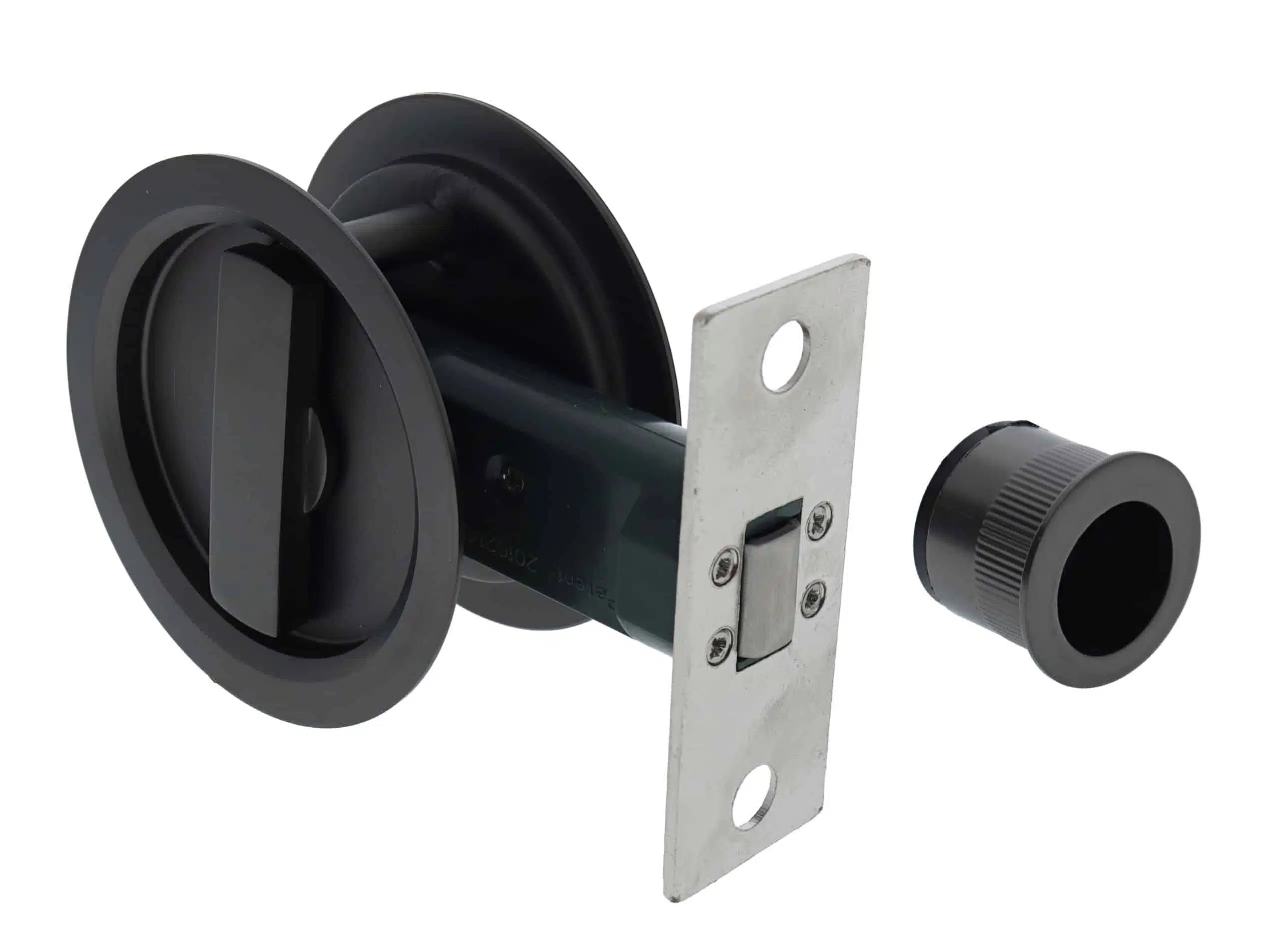Nidus SCD Cavity Sliding Door Lock Round Privacy - Graphite Grey (SCD-PRI-RD-GG) - Image 3