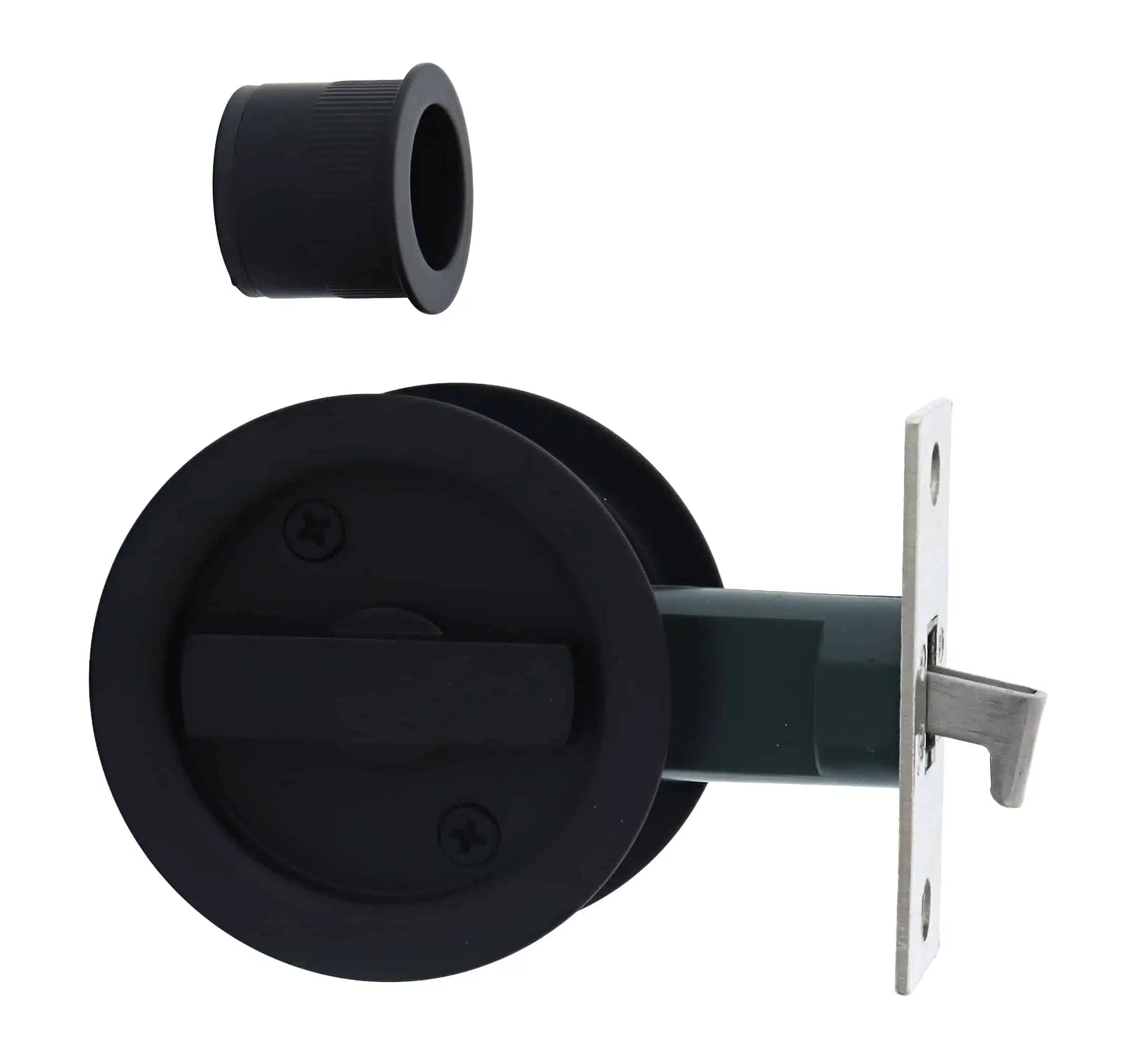 Nidus SCD Cavity Sliding Door Lock Round Privacy - Matte Black (SCD-PRI-RD-MB) - Image 1