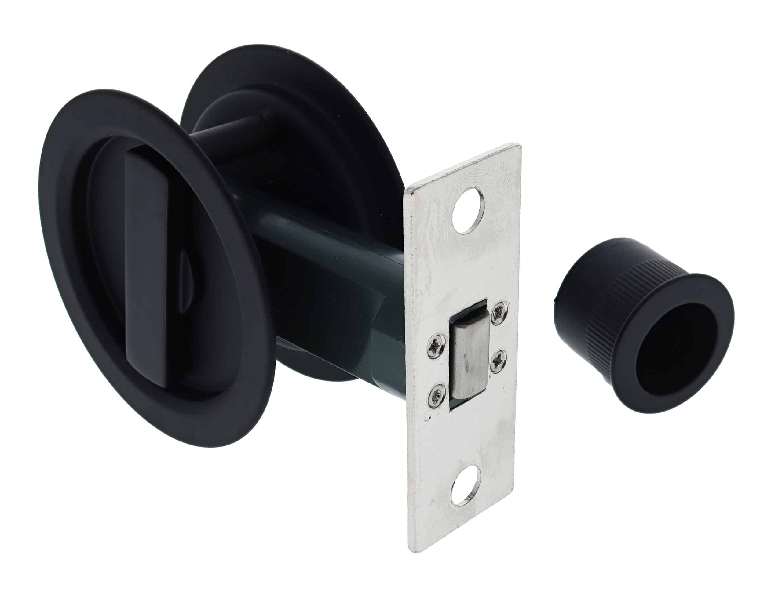Nidus SCD Cavity Sliding Door Lock Round Privacy - Matte Black (SCD-PRI-RD-MB) - Image 4