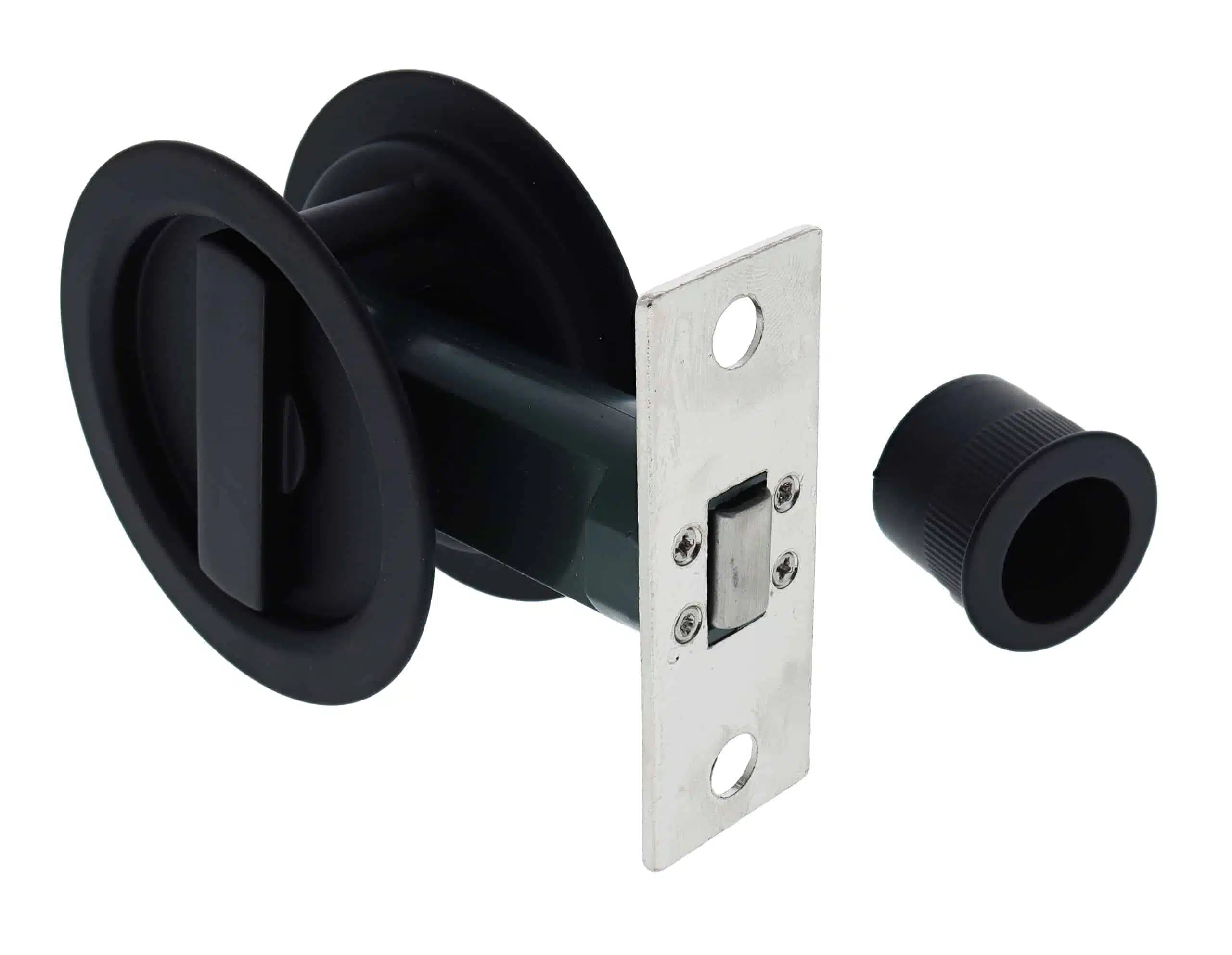 Nidus SCD Cavity Sliding Door Lock Round Privacy - Matte Black (SCD-PRI-RD-MB) - Image 4