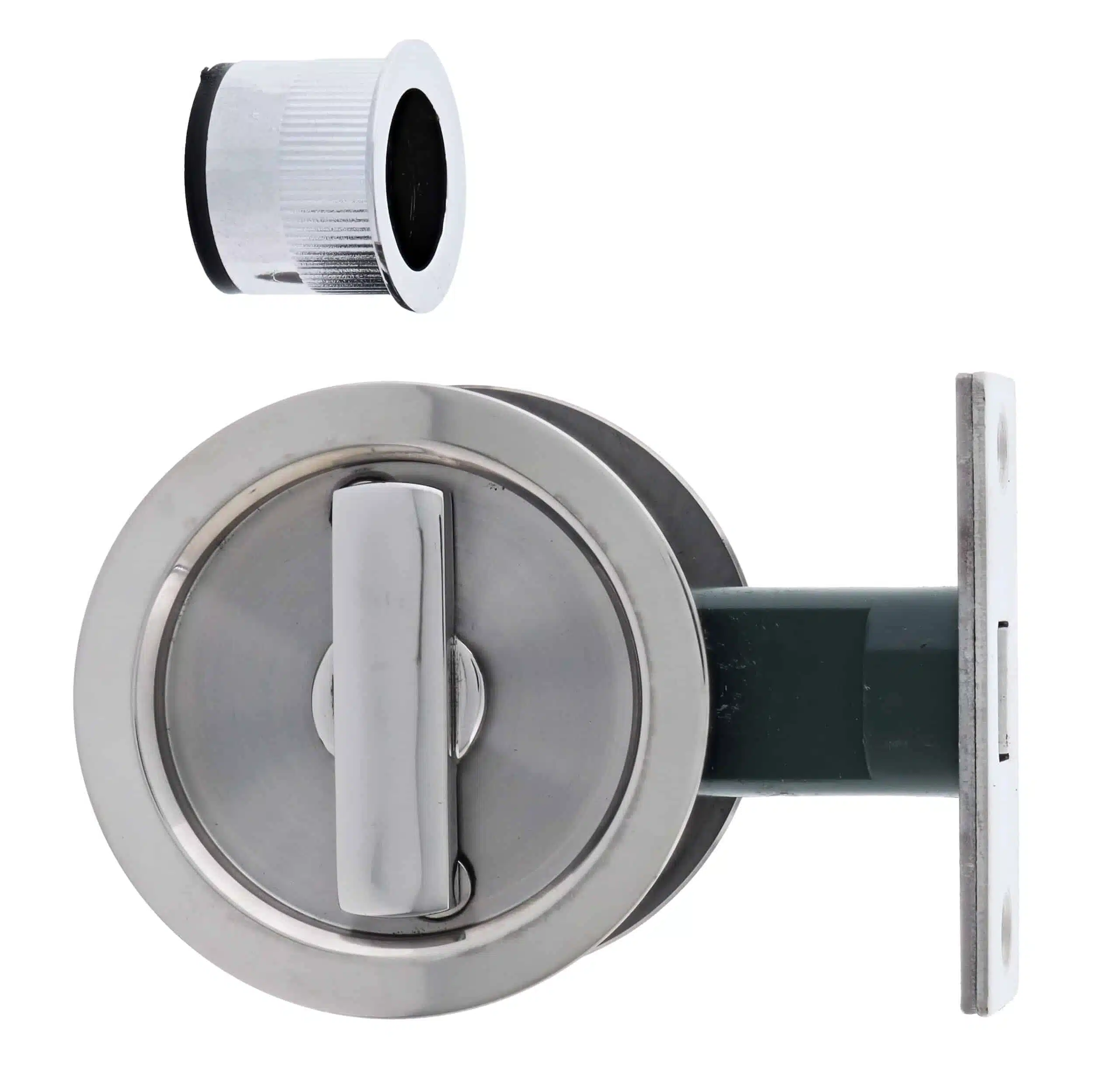 Nidus SCD Cavity Sliding Door Lock Round Privacy - Polished Stainless (SCD-PRI-RD-PSS) - Image 1