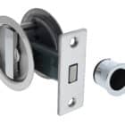 Nidus SCD Cavity Sliding Door Lock Round Privacy - Polished Stainless (SCD-PRI-RD-PSS) - Thumbnail Image 3