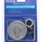 Nidus SCD Cavity Sliding Door Lock Round Privacy - Brushed Stainless (SCD-PRI-RD-SS) - Thumbnail Image 4