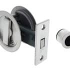 Nidus SCD Cavity Sliding Door Lock Round Privacy - Brushed Stainless (SCD-PRI-RD-SS) - Thumbnail Image 3