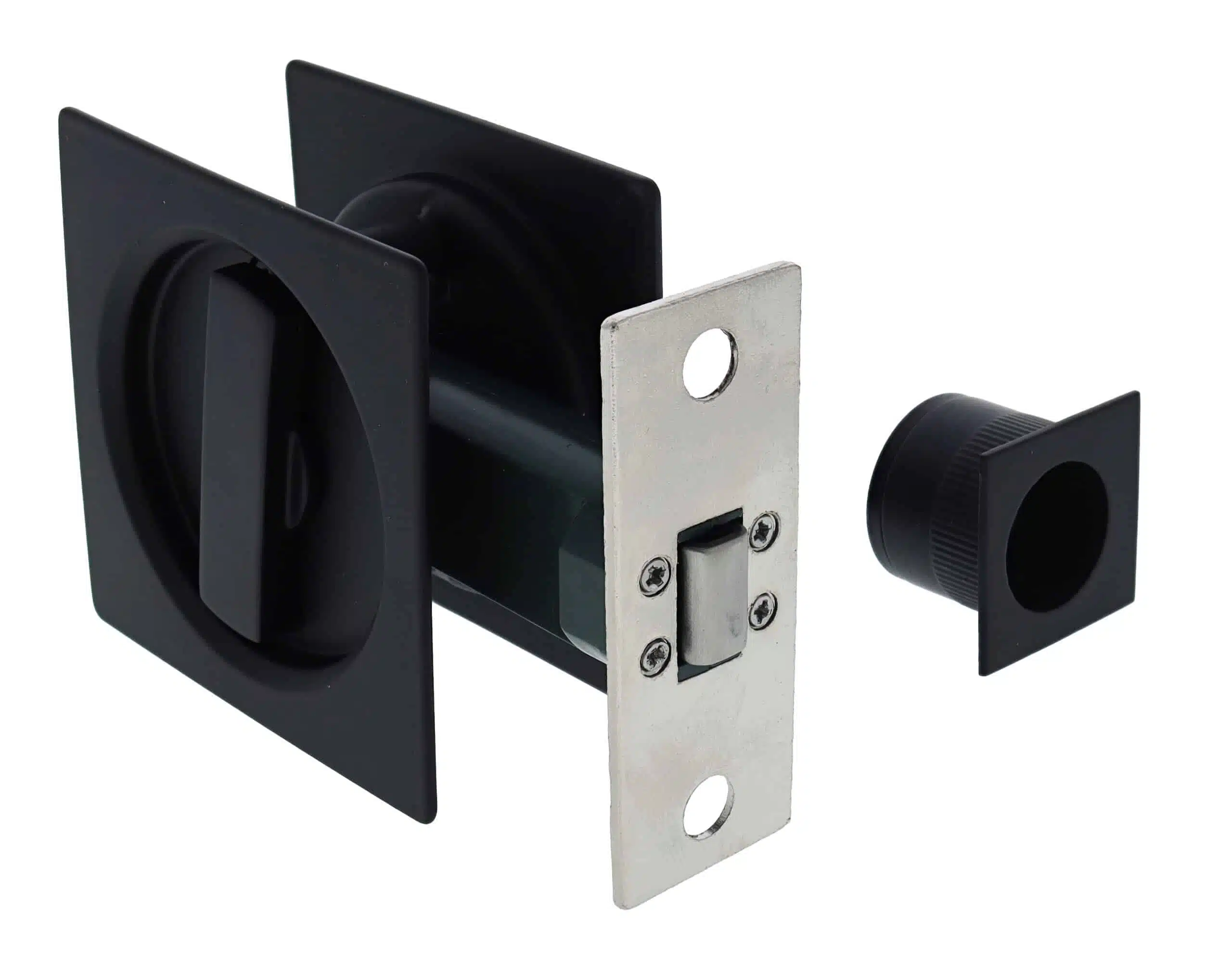Nidus SCD Cavity Sliding Door Lock Square Privacy - Matte Black (SCD-PRI-SQ-MB) - Image 3