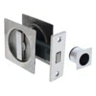 Nidus SCD Cavity Sliding Door Lock Square Privacy - Polished Stainless (SCD-PRI-SQ-PSS) - Thumbnail Image 1