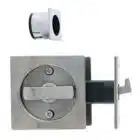 Nidus SCD Cavity Sliding Door Lock Square Privacy - Polished Stainless (SCD-PRI-SQ-PSS) - Thumbnail Image 2