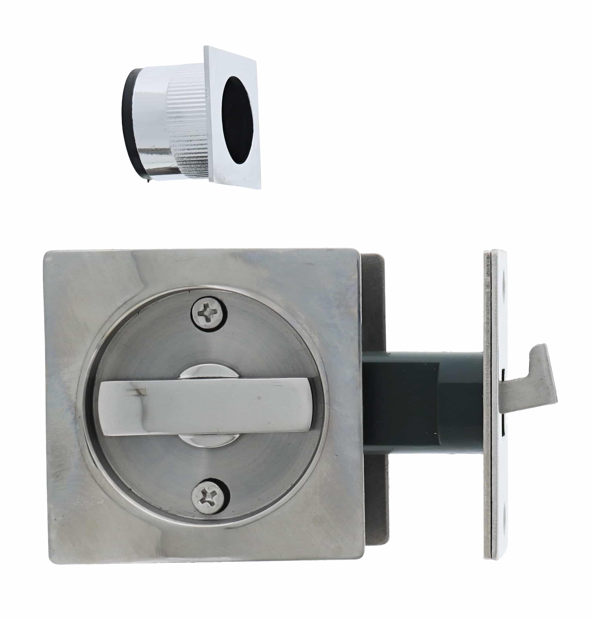 Nidus SCD Cavity Sliding Door Lock Square Privacy - Polished Stainless (SCD-PRI-SQ-PSS) - Image 2