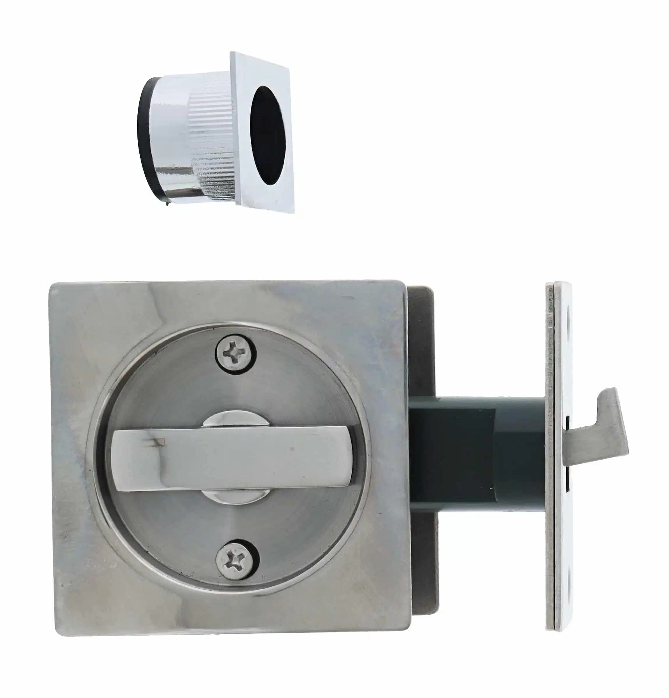 Nidus SCD Cavity Sliding Door Lock Square Privacy - Polished Stainless (SCD-PRI-SQ-PSS) - Image 2