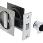 Nidus SCD Cavity Sliding Door Lock Square Privacy - Polished Stainless (SCD-PRI-SQ-PSS) - Thumbnail Image 3