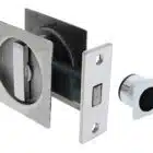 Nidus SCD Cavity Sliding Door Lock Square Privacy - Polished Stainless (SCD-PRI-SQ-PSS) - Thumbnail Image 3